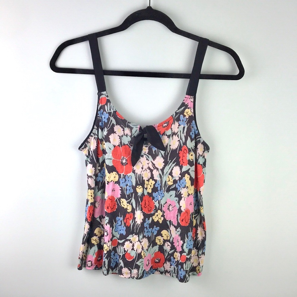 Anthro Kimchi Blue Floral Tank Top